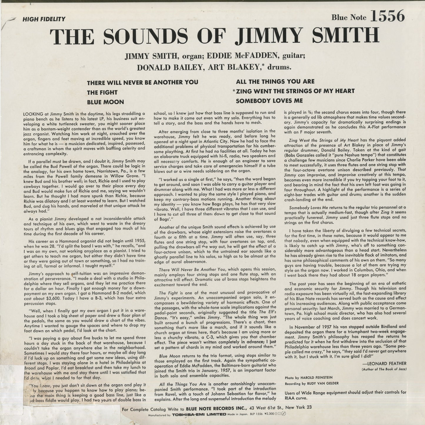 Jimmy Smith / ジミー・スミス / The Sounds Of Jimmy Smith (BN 1556)