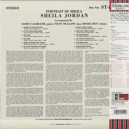 Sheila Jordan / シーラ・ジョーダン / Portrait Of Sheila (TOJJ-5920)