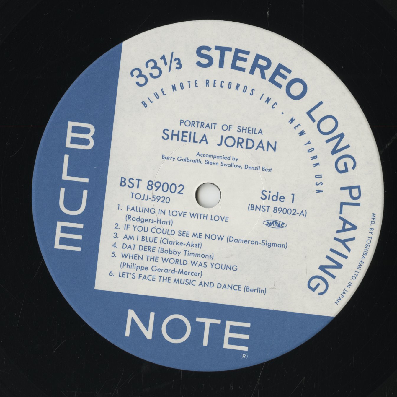 Sheila Jordan / シーラ・ジョーダン / Portrait Of Sheila (TOJJ-5920)