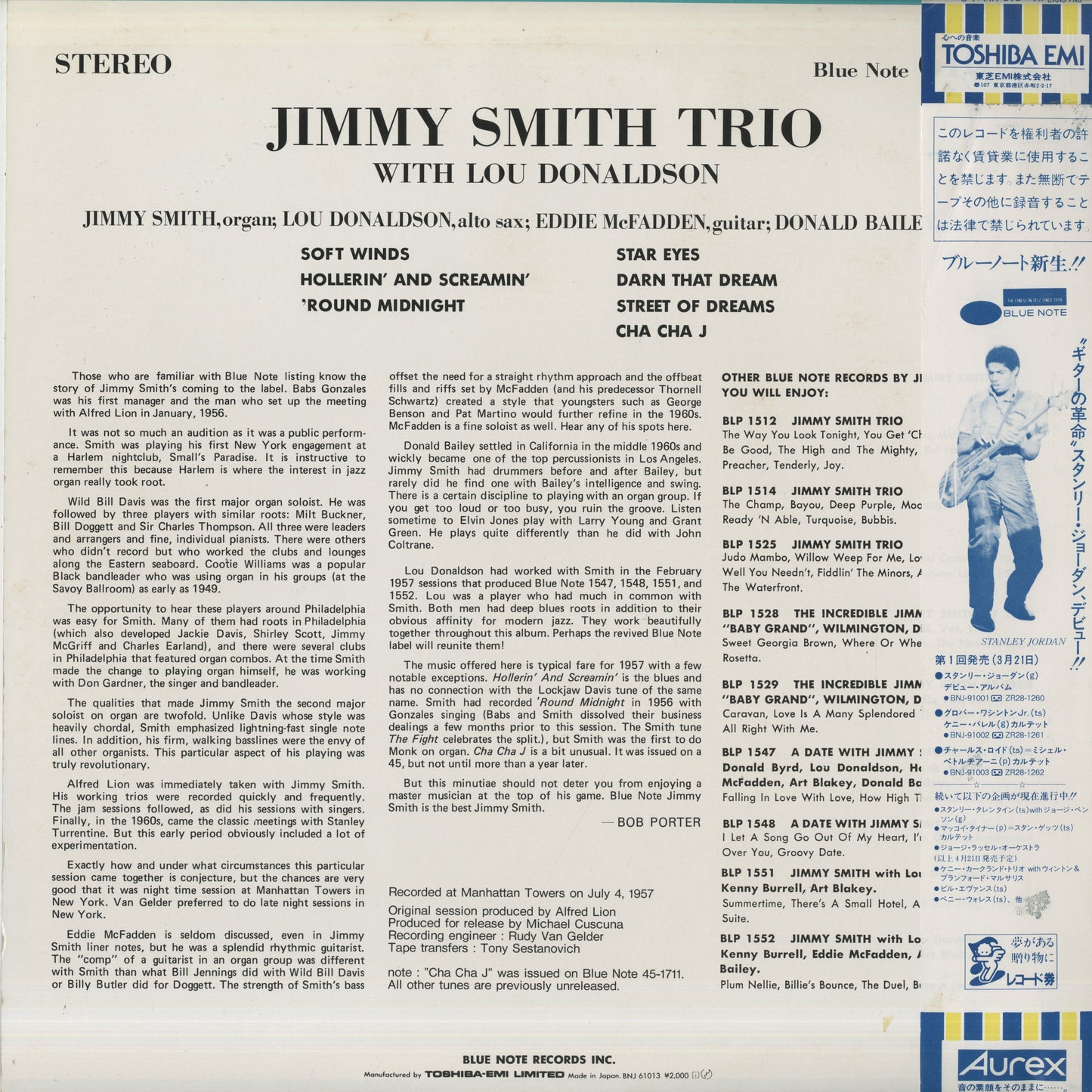 Jimmy Smith Trio With L.D. / ジミー・スミス / S.T. (BNJ-61013)