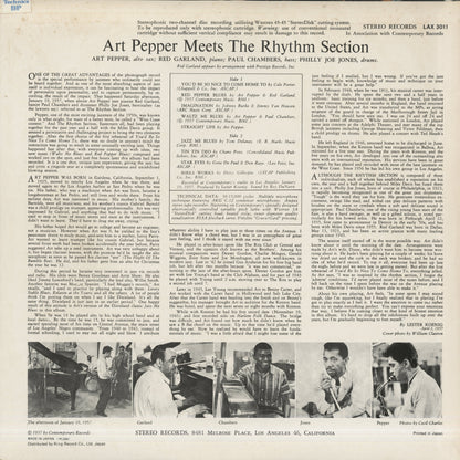 Art Pepper / アート・ペッパー / Meets The Rhythm Section  (LAX 3011)