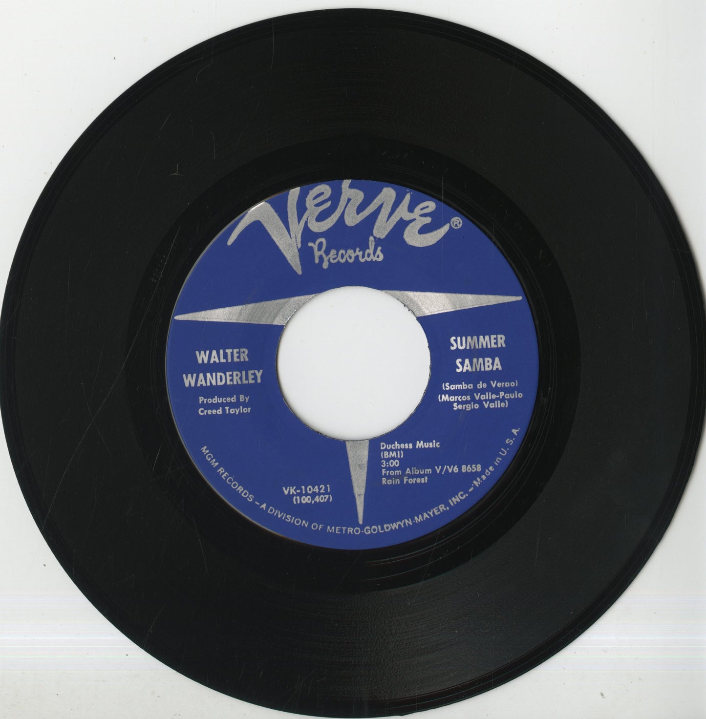 Walter Wanderley / ワルター・ワンダレイ / Summer Samba / Call Me -7 (VK 10421)