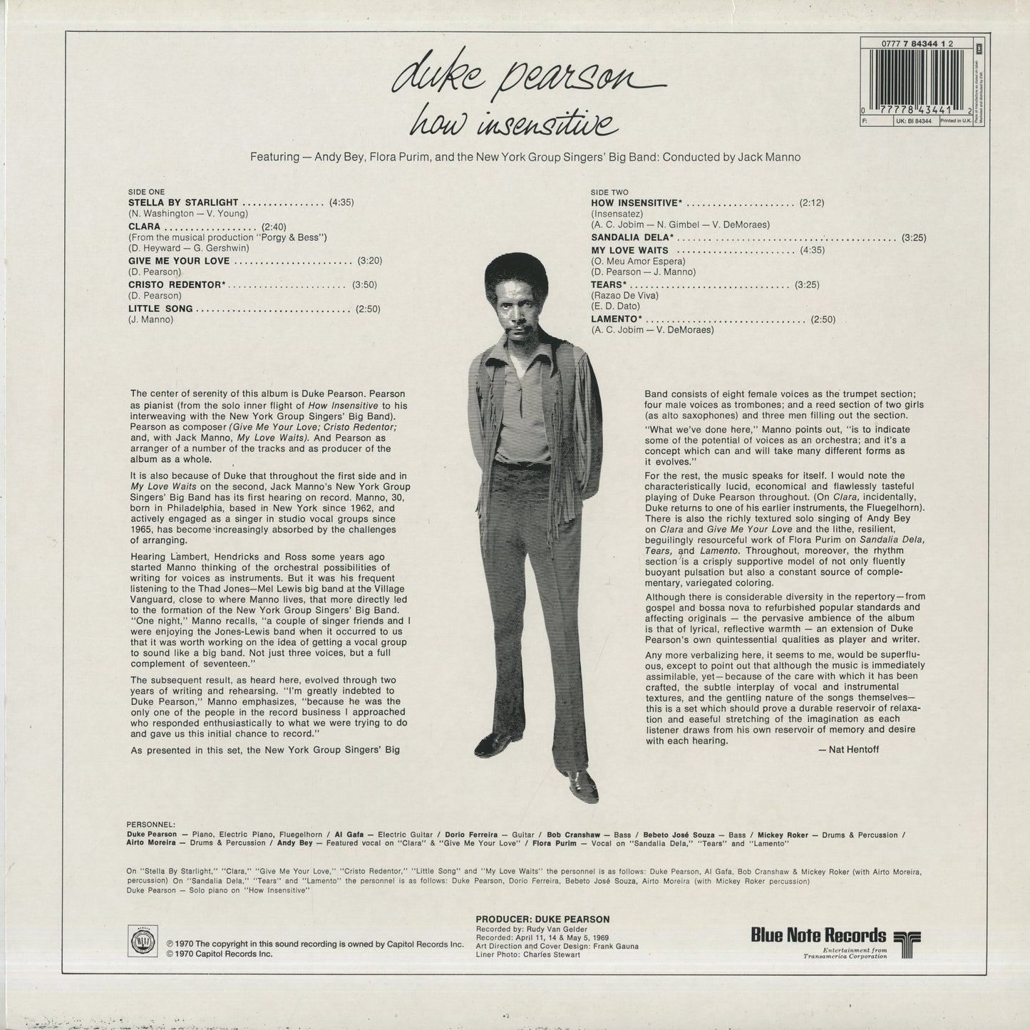 Duke Pearson / デューク・ピアソン / How Insensitive (B1-84344)