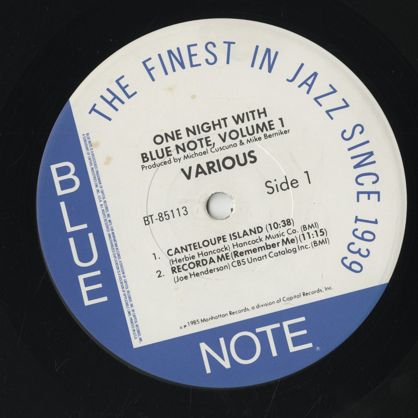 V.A./ One Night With Blue Note Vol.1 / Herbie Hancock, Bobby Hutcherson etc (BT-85113)