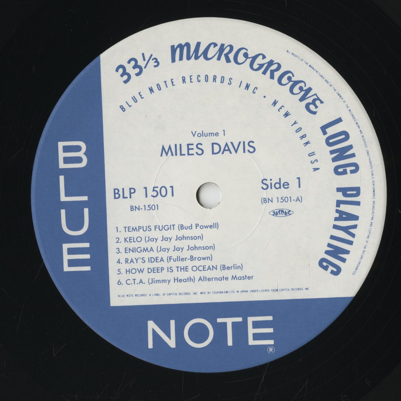 Miles Davis - Volume 1 LP 1994 JPN Blue Note ジャッキー