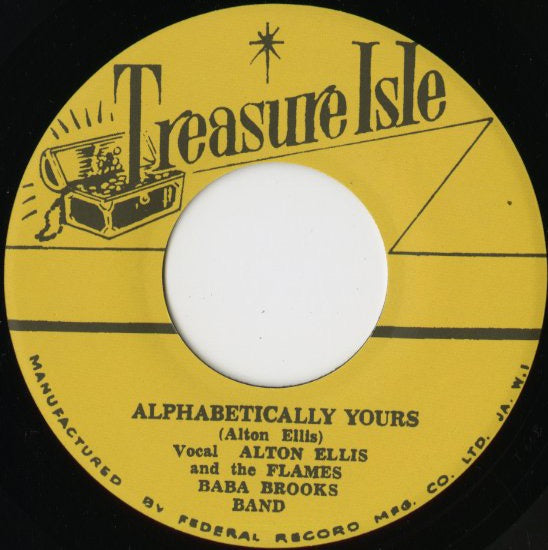 Alton Ellis Baba Brooks『Alphabetically Yours / Alcatraz』JPN Treasure Isle 7inch（T003）未発表スカ音源 正規復刻