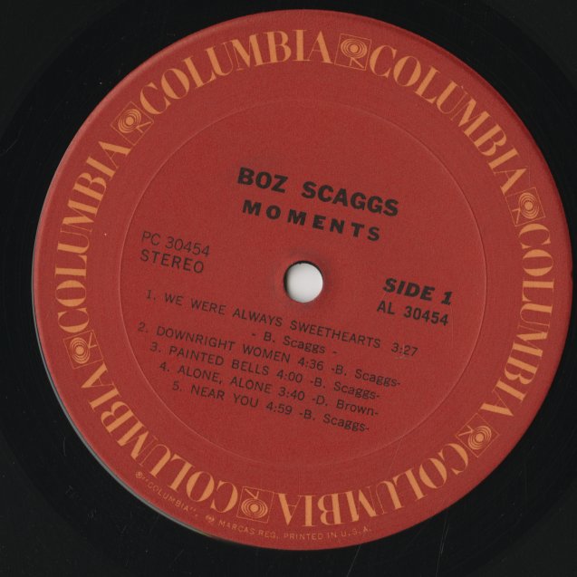 Boz Scaggs / ボズ・スキャッグス / Moments (PC30454)