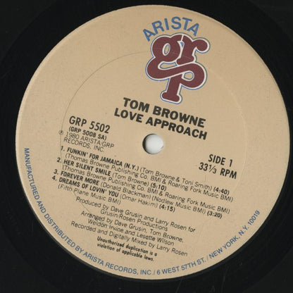 Tom Browne / トム・ブラウン / Love Approach (GRP5502)