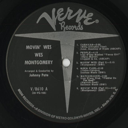 Wes Montgomery / ウェス・モンゴメリー / Movin' Wes (V-8610)