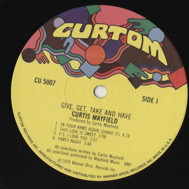 Curtis Mayfield / カーティス・メイフィールド / Give Get Take And Have (CU 5007)