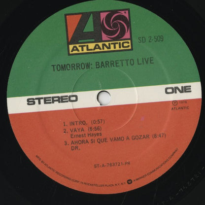 Ray Barretto / レイ・バレット / Tomorrow: Barretto Live (SD2-509)