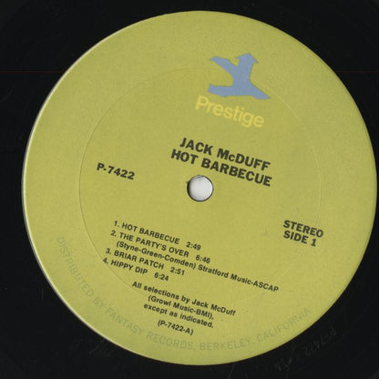 Brother Jack McDuff / ブラザー・ジャック・マクダフ / Hot Barbeque (P7422)