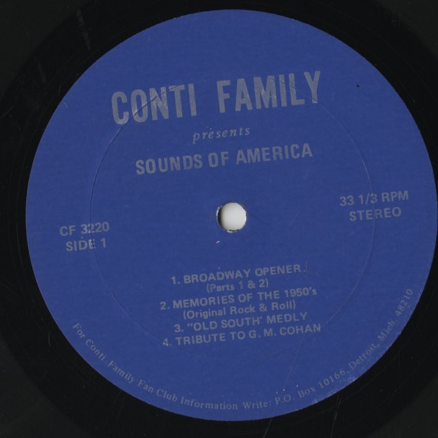The Fabulous Conti Family / コンチ・ファミリー / Sounds Of America (CF 3220)