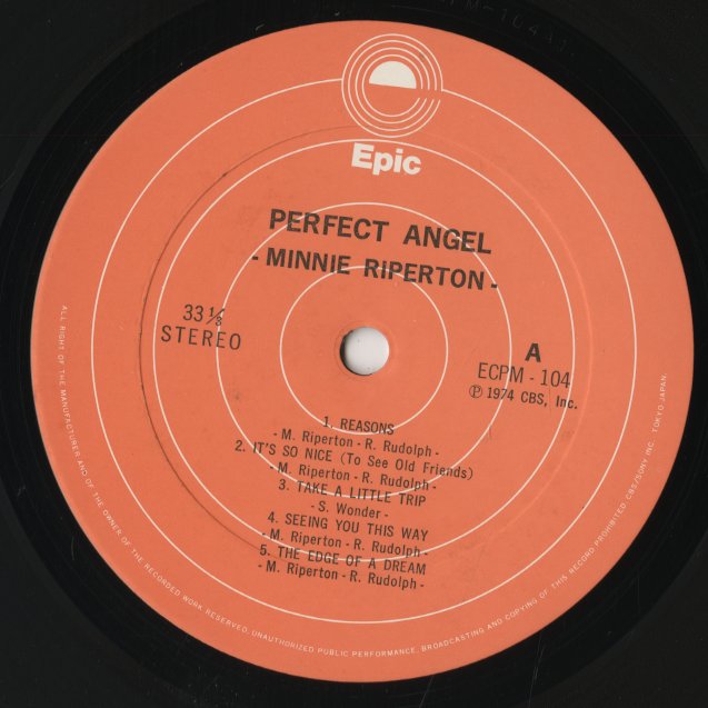 Minnie Riperton / ミニー・リパートン / Perfect Angel (ECPM104)