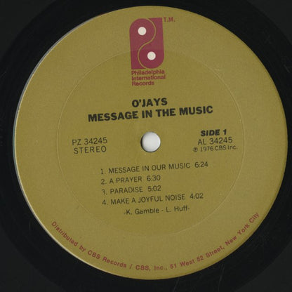 The O'Jays / オージェイズ / Message In The Music (PZ 34245)