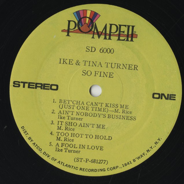 Ike And Tina Turner / アイク＆ティナ・ターナー / So Fine (SD6000)