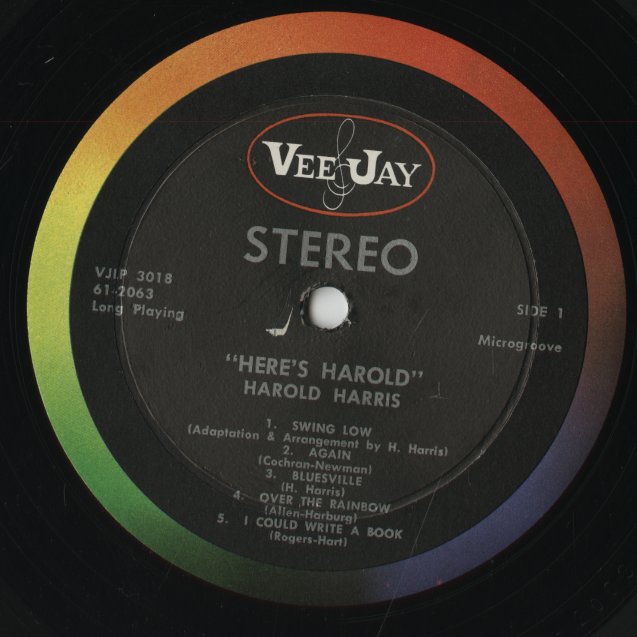 Harold Harris / ハロルド・ハリス / Here's Harold (SR-3018) – VOXMUSIC WEBSHOP