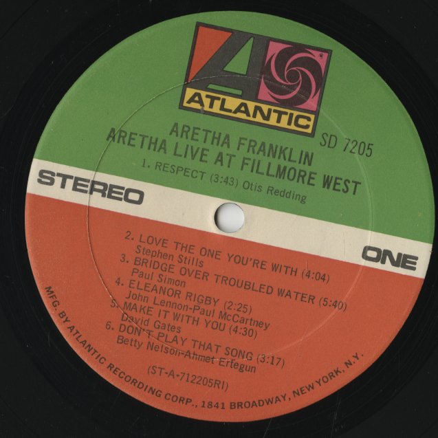 Aretha Franklin / アレサ・フランクリン / Live At Fillmore West