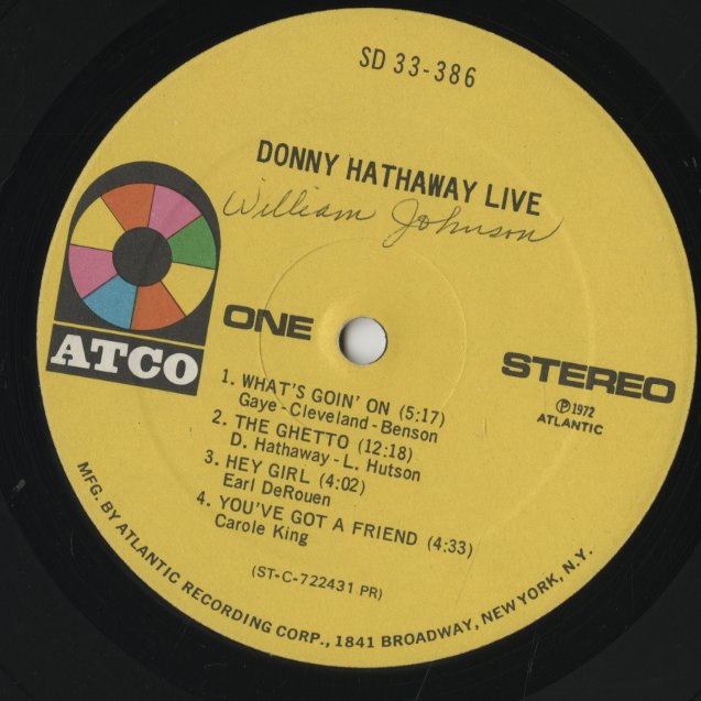 Donny Hathaway / ダニー・ハサウェイ / Live (SD 33-386) – VOXMUSIC WEBSHOP