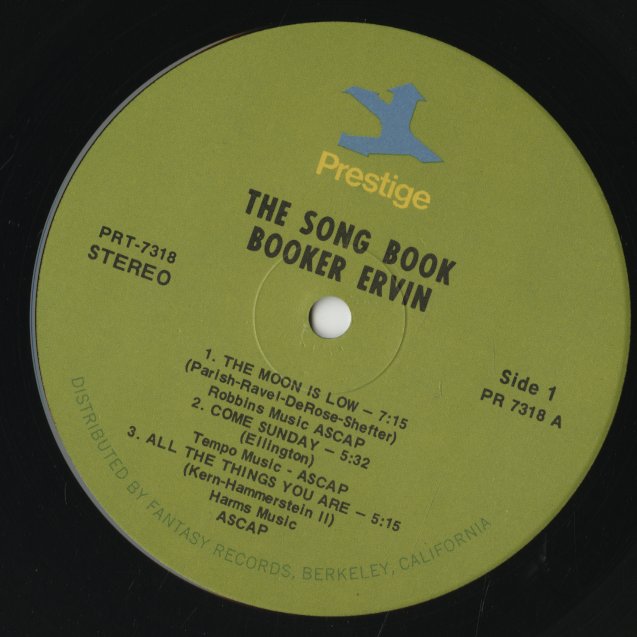 Booker Ervin / ブッカー・アーヴィン / The Song Book (PRT7318)