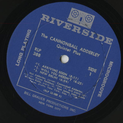 Cannonball Adderley / キャノンボール・アダレイ / Cannonball Adderley Quintet Plus (RLP 388)