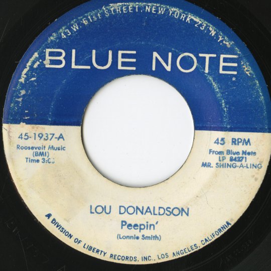 Lou Donaldson / ルー・ドナルドソン / Peepin' / The Humpback -7 (45-1937)
