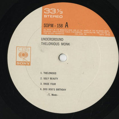 Thelonious Monk / セロニアス・モンク / Underground (SOPM158)