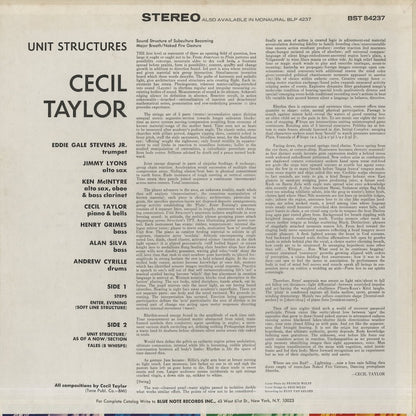 Cecil Taylor / セシル・テイラー / Unit Structures (BST84237)