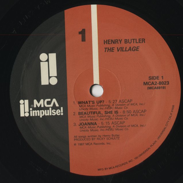 Henry Butler / ヘンリー・バトラー  / The Village -2LP (MCA2-8023)