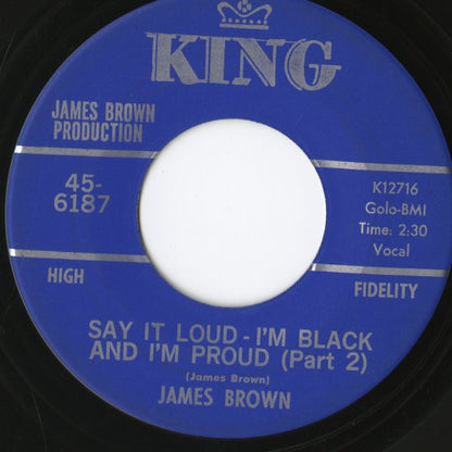 James Brown / ジェイムス・ブラウン / Say It Loud I'm Black And I'm Proud (Part1&2) -7 (45-6187)