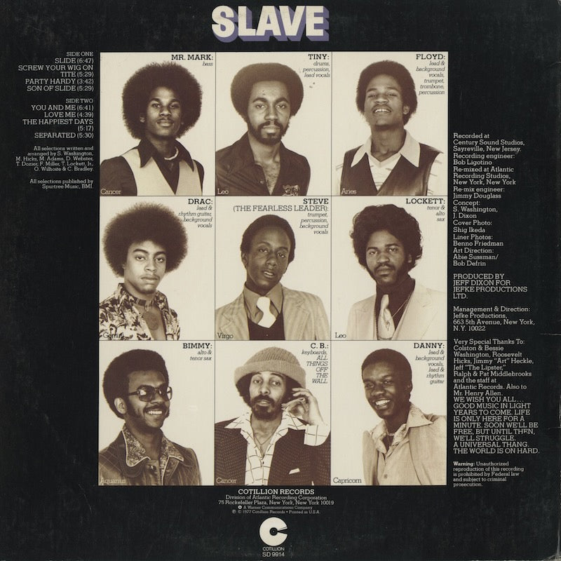 Slave / スレイヴ  (1977) (SD 9914)