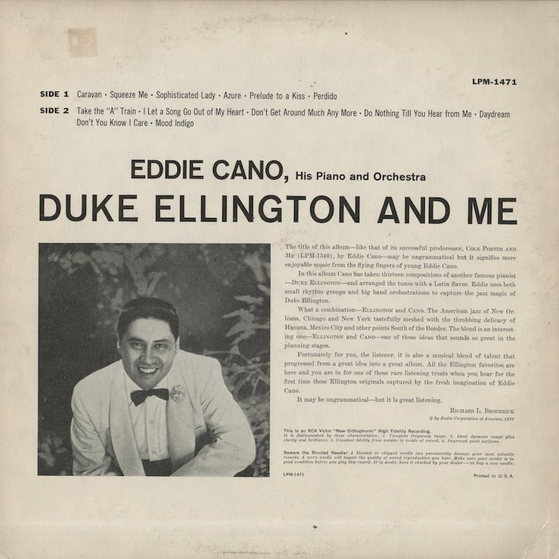 Eddie Cano / エディ・カノ / Duke Ellington And Me (LPM-1471)