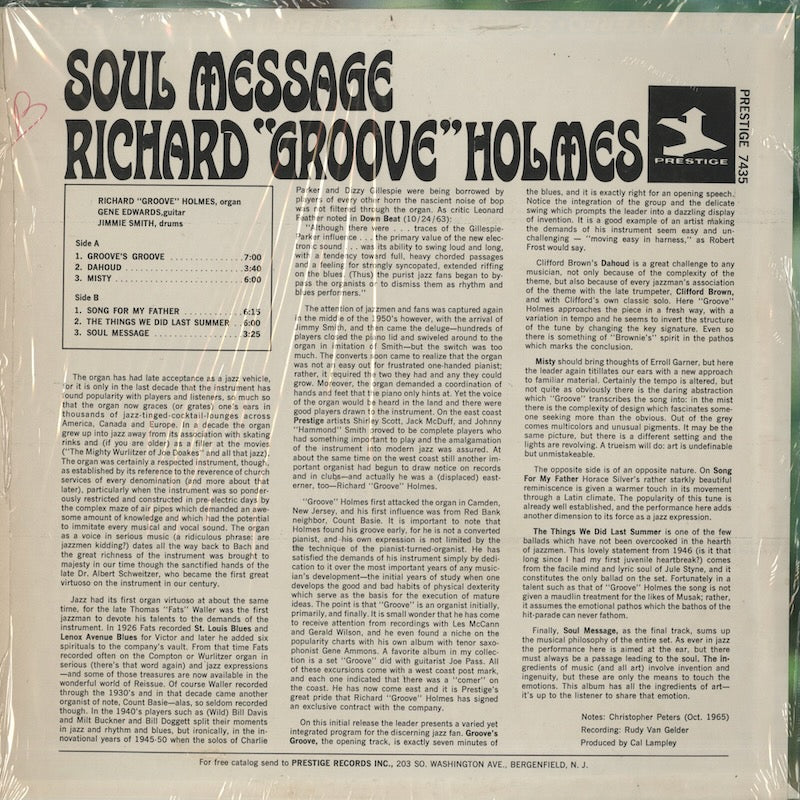 Richard Groove Holmes / リチャード・グルーヴ・ホルムズ / Soul