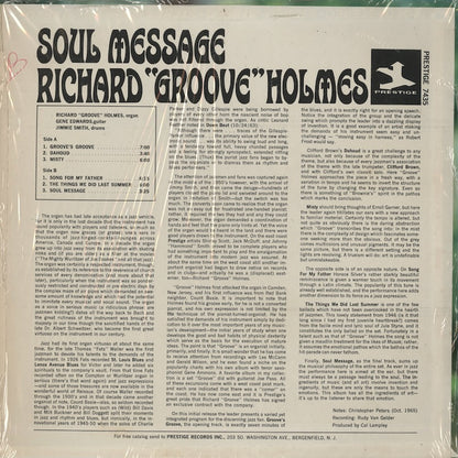 Richard Groove Holmes / リチャード・グルーヴ・ホルムズ / Soul Message (PR-7435)