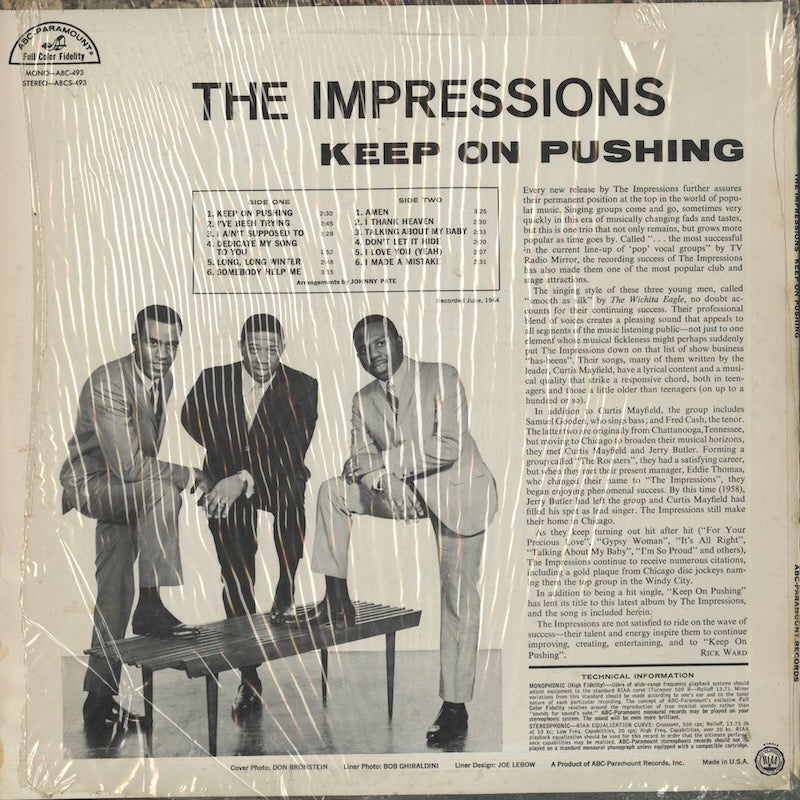 The Impressions / インプレッションズ / Keep On Pushing (ABC-493)