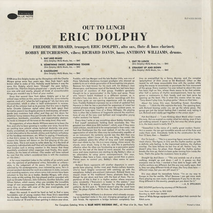 Eric Dolphy / エリック・ドルフィ / Out To Lunch (BST84163)