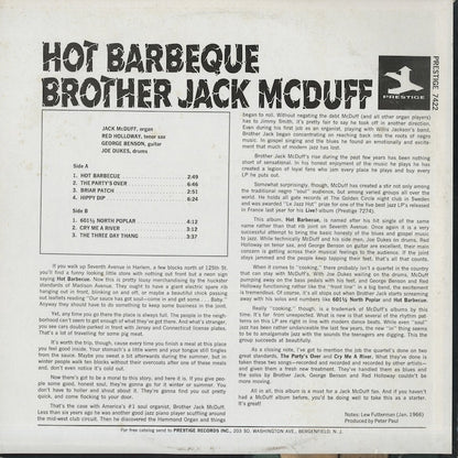 Brother Jack McDuff / ブラザー・ジャック・マクダフ / Hot Barbeque (P7422)