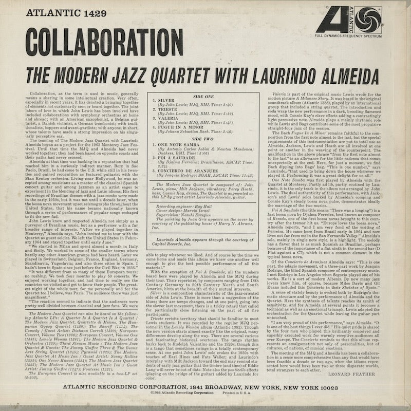 The Modern Jazz Quartet With Laurindo Almeida / モダン・ジャズ