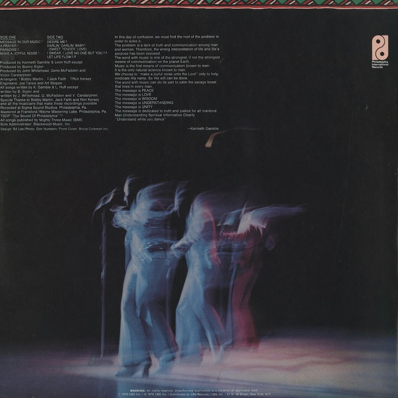 The O'Jays / オージェイズ / Message In The Music (PZ 34245)