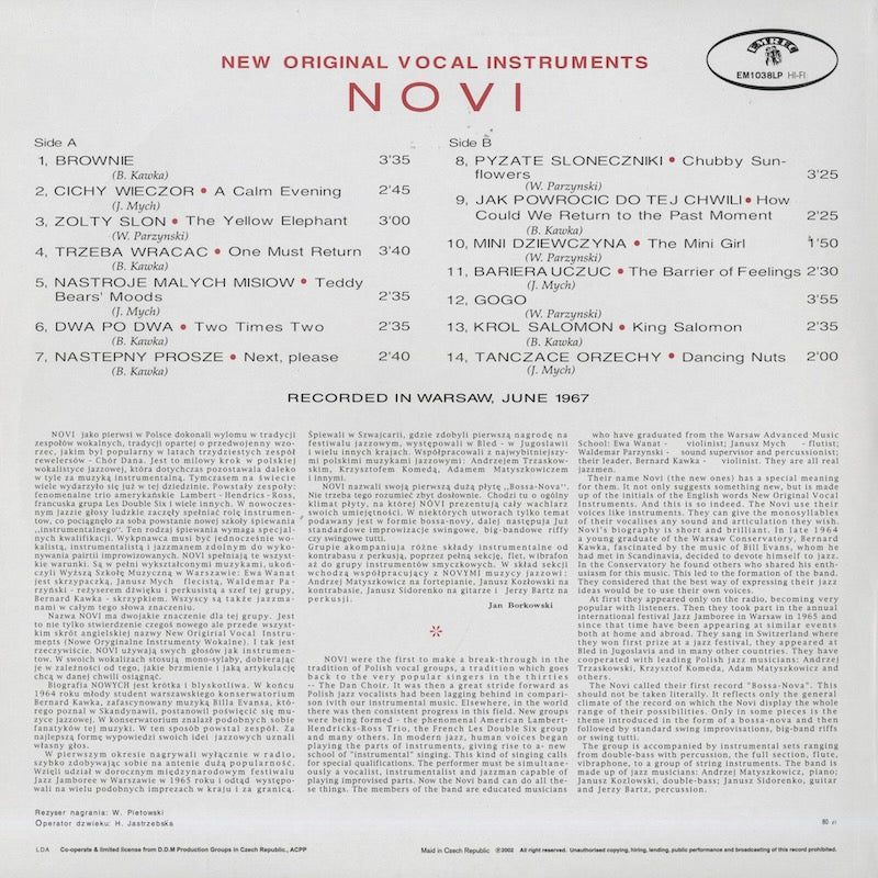 NOVI / ノヴィ・シンガーズ / Bossa Nova (EM1038LP)