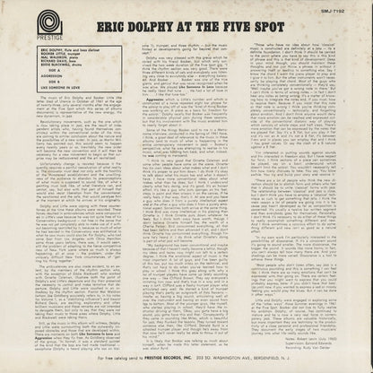 Eric Dolphy / エリック・ドルフィー / At The Five Spot Volume 2 (SMJ7192)