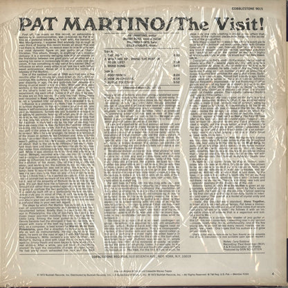 Pat Martino / パット・マルティーノ / The Visit! (CST9015)