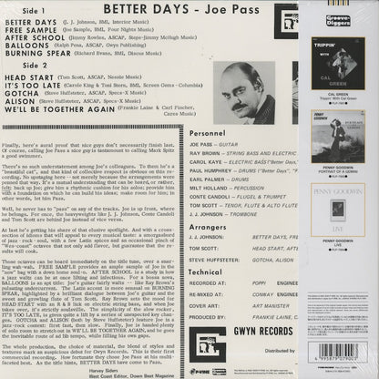 Joe Pass / ジョー・パス / Better Days (PLP7900)