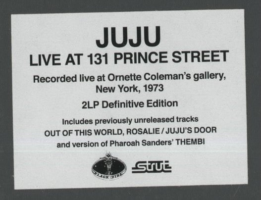 JUJU / Live At Prince Street -2LP (STRUT250LP) – VOXMUSIC WEBSHOP