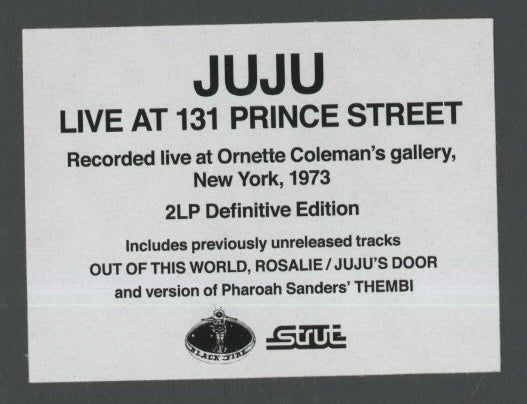 JUJU / Live At Prince Street -2LP (STRUT250LP)
