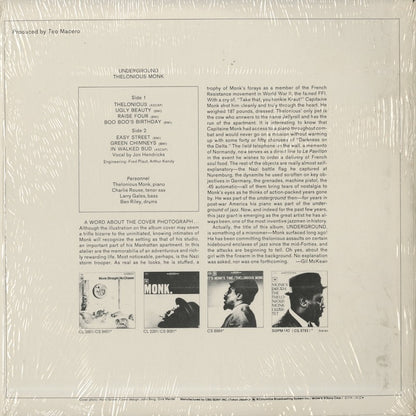 Thelonious Monk / セロニアス・モンク / Underground (SOPM158)