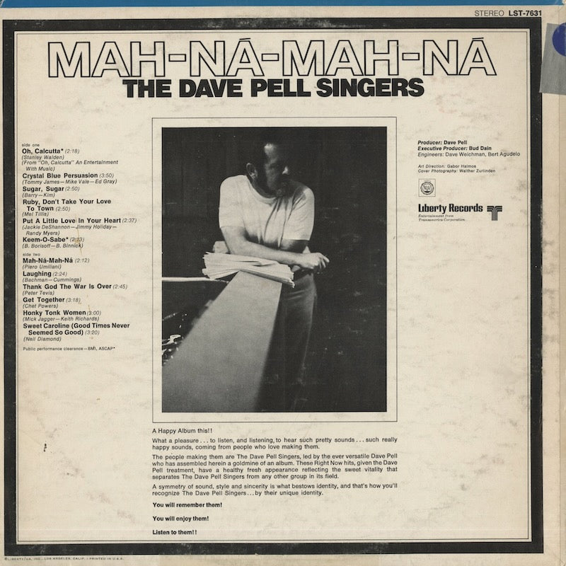The Dave Pell singers / デイヴ・ペル・シンガーズ / Mah-Na-Mah-Na (LST7631)