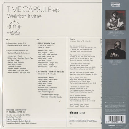 Weldon Irvine / ウェルドン・アーヴィン / Time Capsule EP (P10-6465)