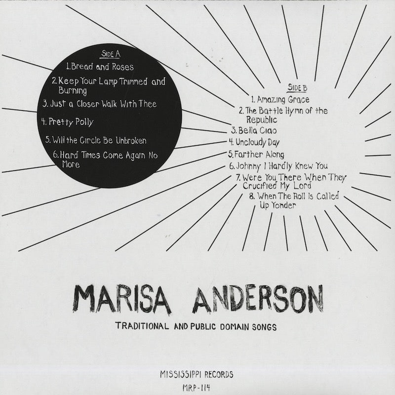 Marisa Anderson / マリサ・アンダーソン / Traditional And Public Domain Songs / MRP-114