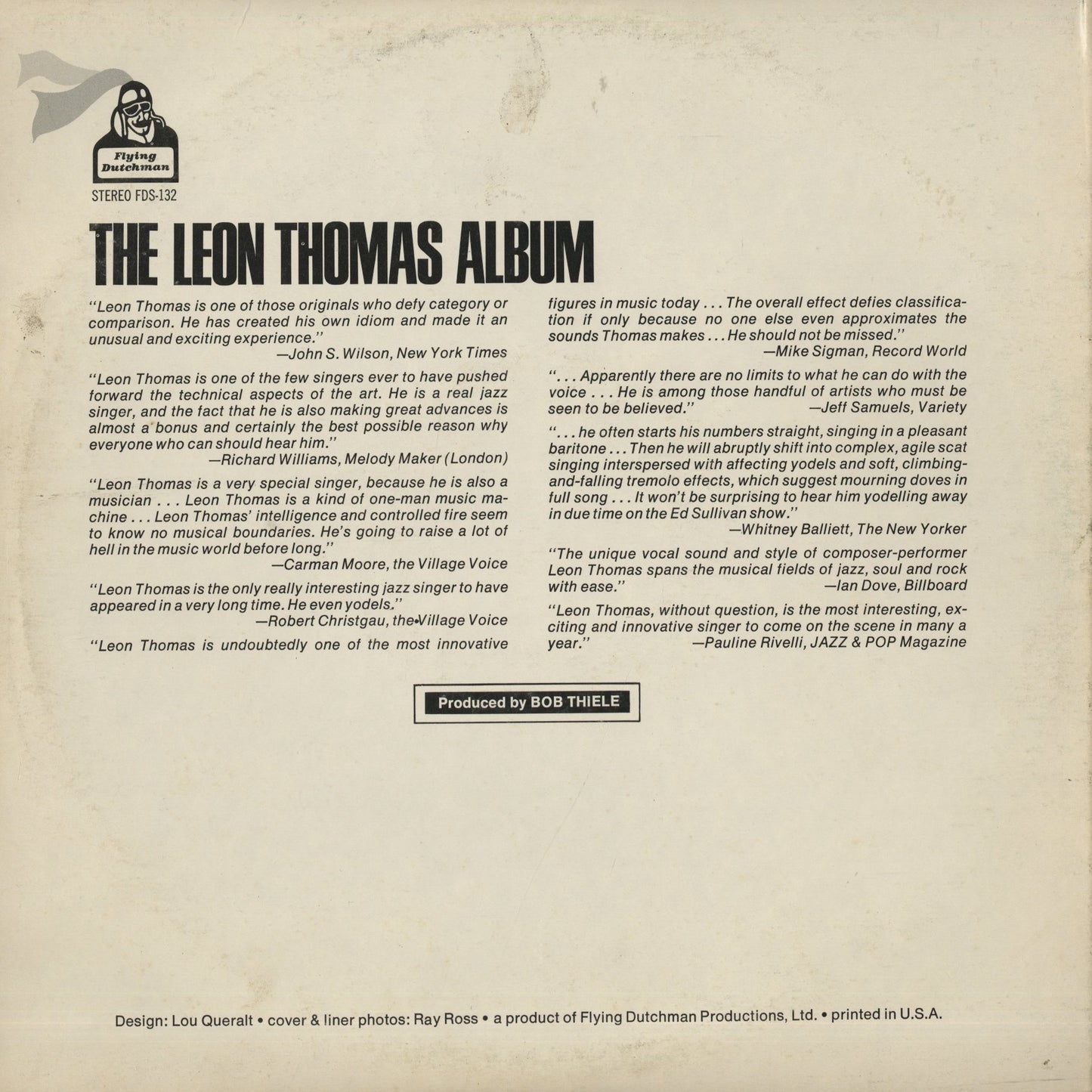 Leon Thomas / レオン・トーマス / The Leon Thomas Album (FDS-132)